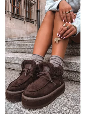 Ženski čevlji BIG STAR SHOES UU274214 RJAVE/BEŽ SENCE