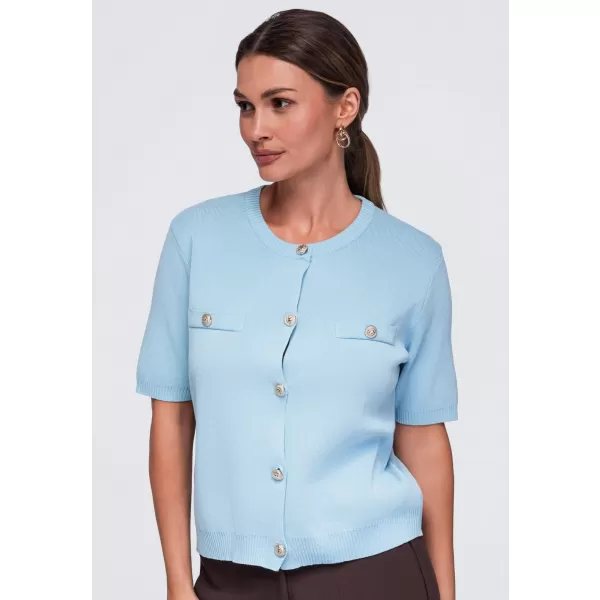  Ženska bluza OMBRE OW-TS-E0084 MODRA 