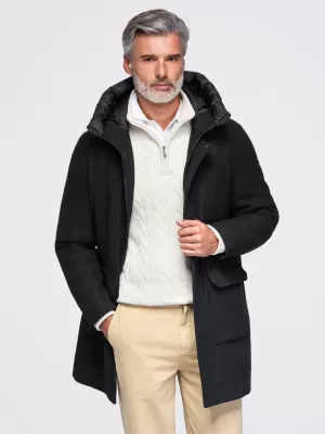 Moška parka OMBRE OM-COWC-0161 ČRNA