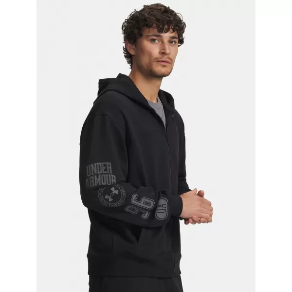  Moški pulover UNDER ARMOUR UA RIVAL LW GRAPHIC FZ 6014687-001 ČRNA 