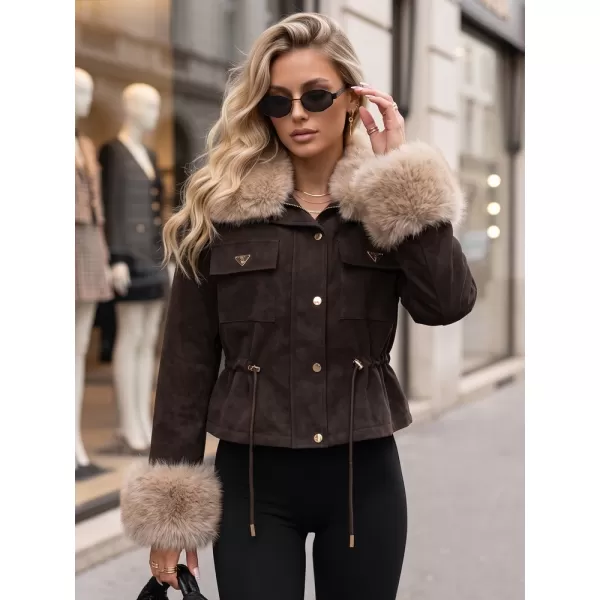  Ženska jakna DSTREET TY5704 RJAVA 