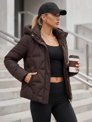 Ženska jakna DSTREET TY5940 RJAVA