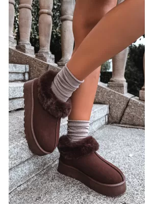 Ženski snežaki BIG STAR SHOES UU274203 RJAVE/BEŽ SENCE