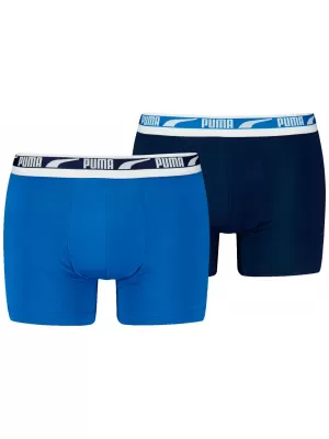 Moške boksarice PUMA MEN EVERYDAY MULTI LOGO BOXER 2P 93832504 MODRA KOMBINACIJA