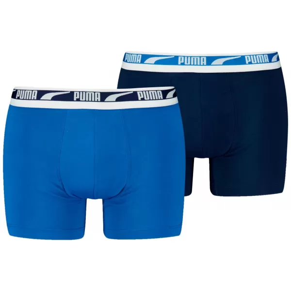  Moške boksarice PUMA MEN EVERYDAY MULTI LOGO BOXER 2P 93832504 MODRA KOMBINACIJA 