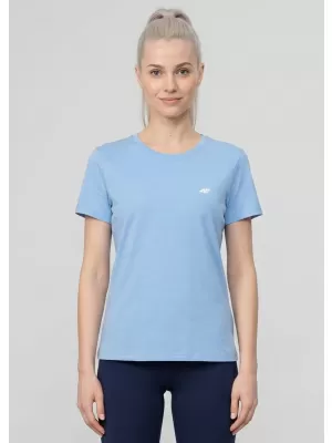 Ženska majica s kratkimi rokavi 4F WMM00TTSHF3308 DENIM