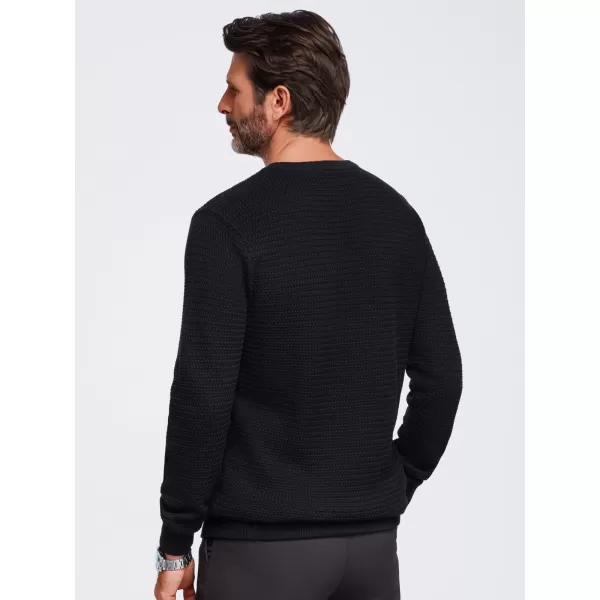  Moški pulover OMBRE OM-SWSW-0119 ČRNA 