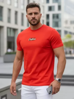 Moška majica s kratkimi rokavi DSTREET RX5423 ORANŽNA