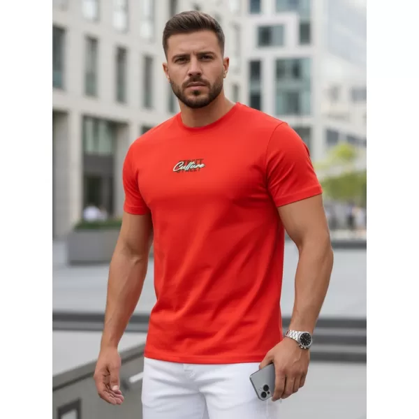 Moška majica s kratkimi rokavi DSTREET RX5423 ORANŽNA 