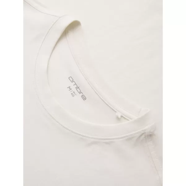  Moška majica s kratkimi rokavi OMBRE OM-TSPT-0286 BELA 
