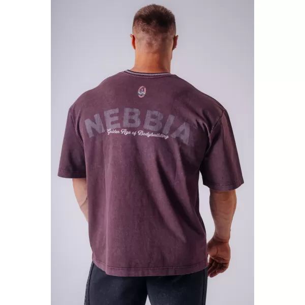  Moške majice s kratkimi rokavi NEBBIA OLYMPIA HEAVYWEIGHT COTTON 941 KLARET 