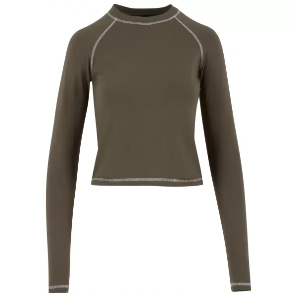 Ženska majica s kratkimi rokavi URBAN CLASSICS TB7730 OLIVNO 
