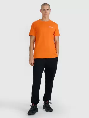 Moška majica s kratkimi rokavi 4F WAW25TTSHM2372 ORANŽNA