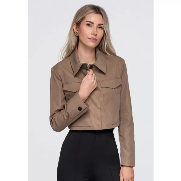  Ženska jakna OMBRE OW-BL-E0007 BEŽ 