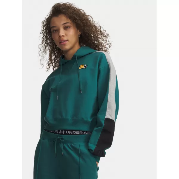  Ženski pulover UNDER ARMOUR SPORT TERRY TREND HOODIE 6009705-338 ZELENA 