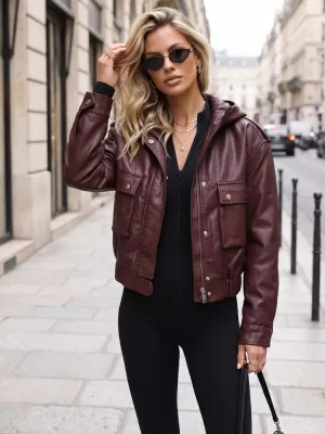 Ženska jakna DSTREET TY5855 KLARET