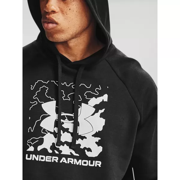  Moški pulover UNDER ARMOUR RIVAL FLEECE BOX LOGO HD 1357095-001 ČRNA 
