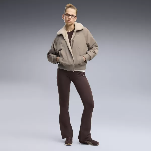  Ženske pajkice PUMA ESS HIGH-WAIST FLARED LEGGINGS 63154233 ČOKOLADNI FONDI 