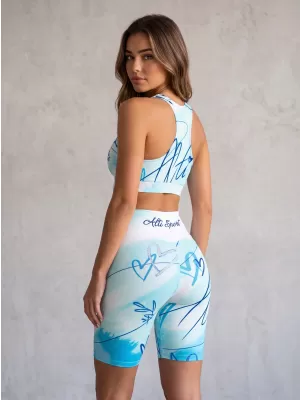 Ženske vrhunske pajkice čez kolena (nove velikosti) ALTISPORT VOJ/ALW083LEG06 BELO MODRA