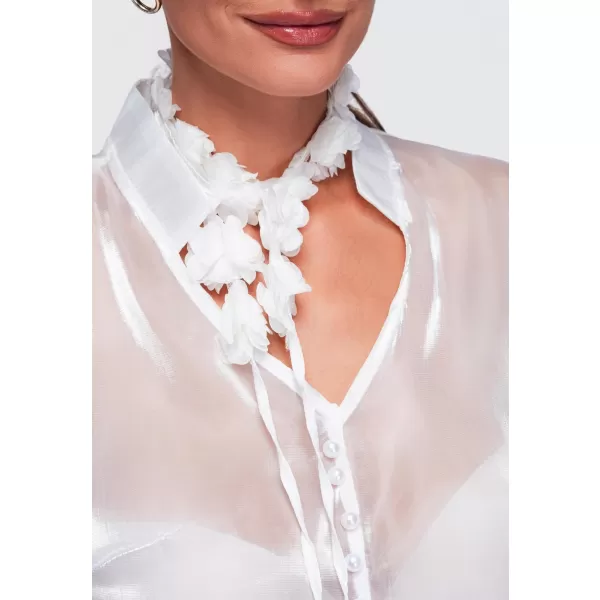  Ženska bluza OMBRE OW-TS-E0086 BELA 