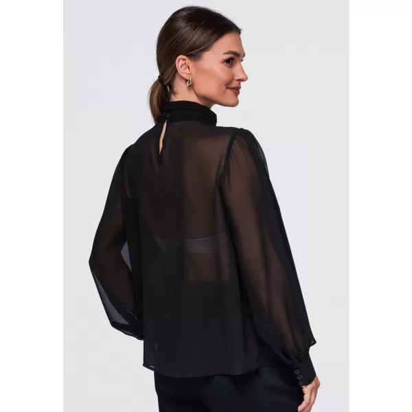  Ženska bluza OMBRE OW-TS-E0085 ČRNA 