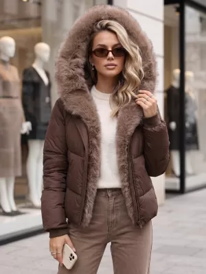 Ženska jakna DSTREET TY6104 RJAVA