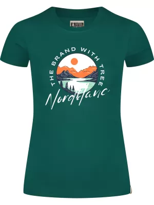 Ženska majica s kratkimi rokavi NORDBLANC STARLIGHT NBSLT8176 ZELENA