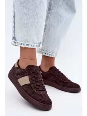 Ženske superge BIG STAR SHOES UU274438 RJAVE/BEŽ SENCE