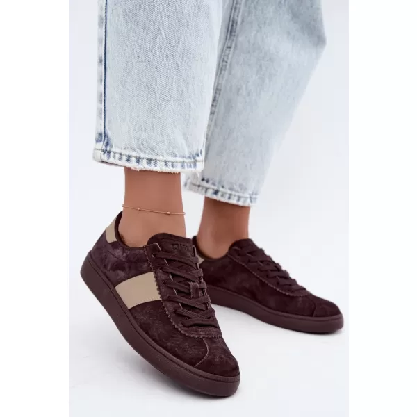 Ženske superge BIG STAR SHOES UU274438 RJAVE/BEŽ SENCE 