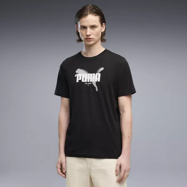  Moška majica s kratkimi rokavi PUMA GRAPHICS TEE 69435501 ČRNA PUMA 