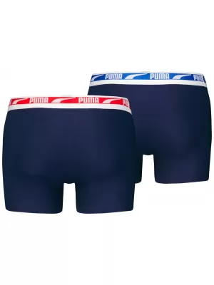 Moške boksarice PUMA MEN EVERYDAY MULTI LOGO BOXER 2P 93832503 MORNARSKA KOMBINACIJA