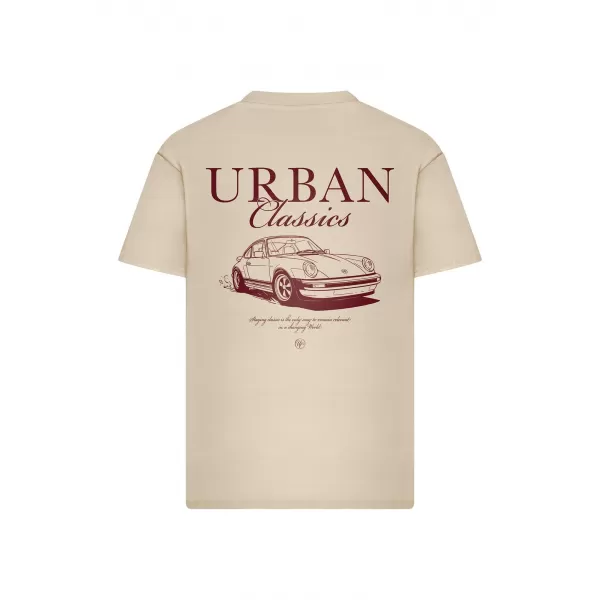  Moška majica s kratkimi rokavi URBAN CLASSICS TB8755 BELA/PEŠČENA 