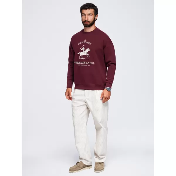  Moški pulover OMBRE OM-SSNZ-0267 BORDO 