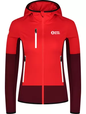 Ženski powerfleece pulover NORDBLANC RAVINE NBSFL8336 RDEČA
