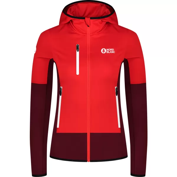  Ženski powerfleece pulover NORDBLANC RAVINE NBSFL8336 RDEČA 
