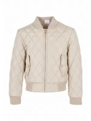 Dekliška prešita jakna URBAN CLASSICS UCK806-02903 BELI PESEK