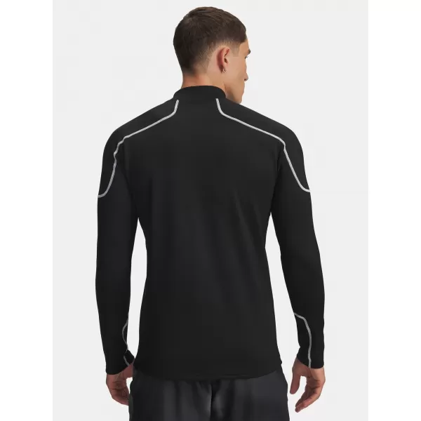  Moška majica s kratkimi rokavi UNDER ARMOUR COLD WEATHER GRID LS MOCK 6007127-001 ČRNA 