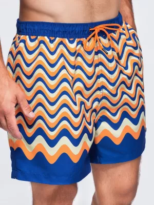 Moške kratke hlače OMBRE OM-SRSS-0221 ORANŽNA IN MODRA