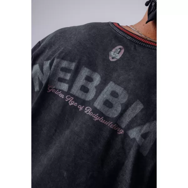  Moške majice s kratkimi rokavi NEBBIA OLYMPIA HEAVYWEIGHT COTTON 941 ČRNA 