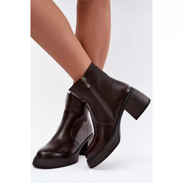  Ženski gležnjarji D&A CR62-3369 TEMNO RJAVA 