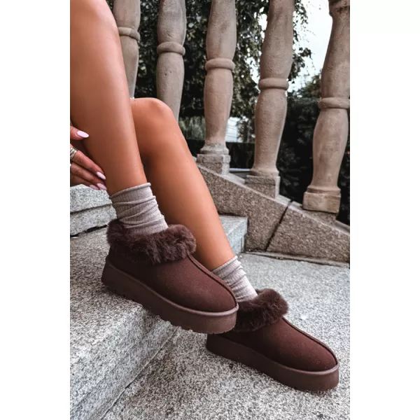  Ženski snežaki BIG STAR SHOES UU274203 RJAVE/BEŽ SENCE 