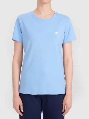 Ženska majica s kratkimi rokavi 4F WMM00TTSHF3308 DENIM