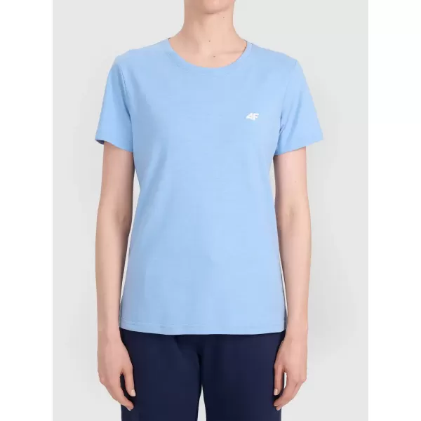  Ženska majica s kratkimi rokavi 4F WMM00TTSHF3308 DENIM 