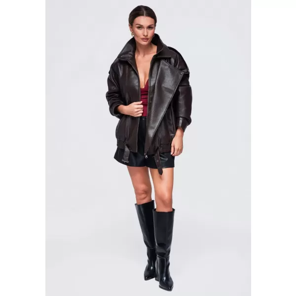  Ženska jakna OMBRE OW-JAFL-0138 RJAVA 