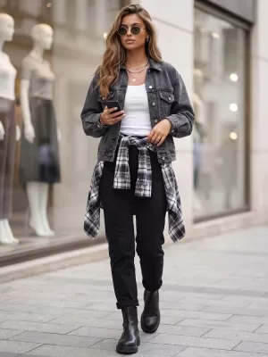 Ženska jakna DSTREET TY6011 ČRNA