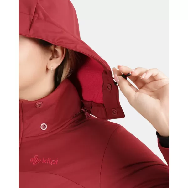  Ženska softshell jakna KILPI ONTAVIA-W 1L0113KI TEMNO RDEČA 