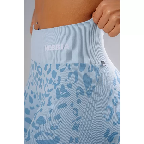  Kompresijske push-up kratke hlače z leopardjim potiskom NEBBIA PRIMAL 856 MODRI LEOPARD 