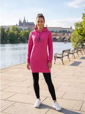 Ženski podaljšan pulover ALTISPORT ALW091419 MAGENTA