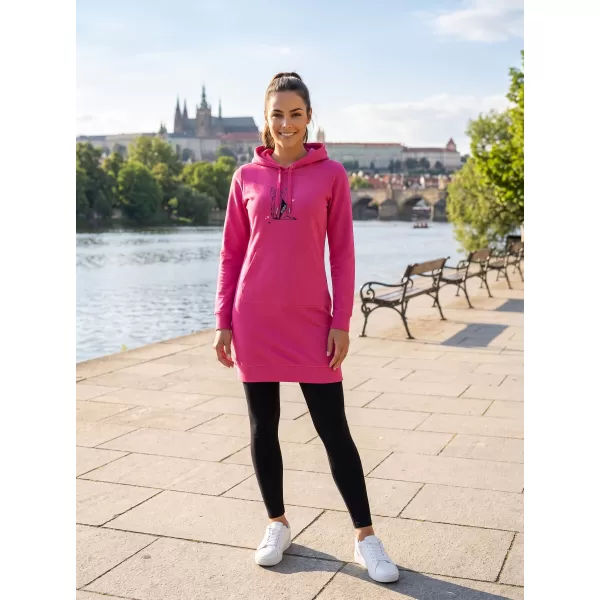  Ženski podaljšan pulover ALTISPORT ALW091419 MAGENTA 