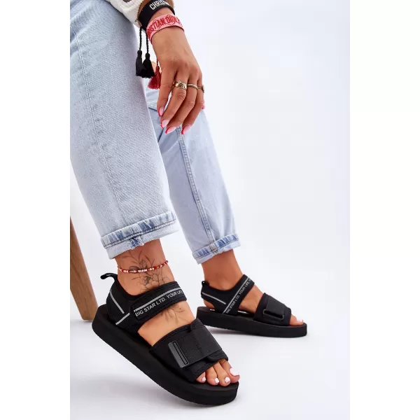  Ženske sandale BIG STAR SHOES LL274784 ČRNA 